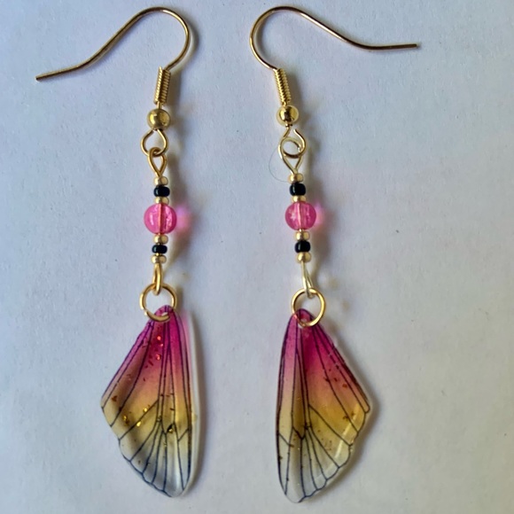 Artisan Jewelry - Butterfly or Fairy Wing Earrings